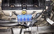 Установка ГБО на Renault Fluence, рампа OMVL